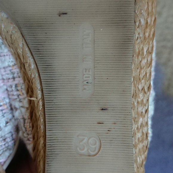 CLORINDA ANTINORI The Luna Gaelle Rosa pink and cream tweed mules size 8 - Picture 13 of 16